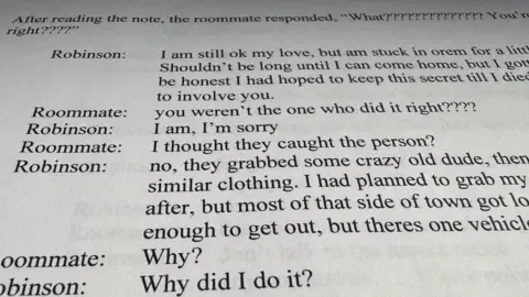 Detailed Text Exchange Between Charlie Kirk Accused and Housemate