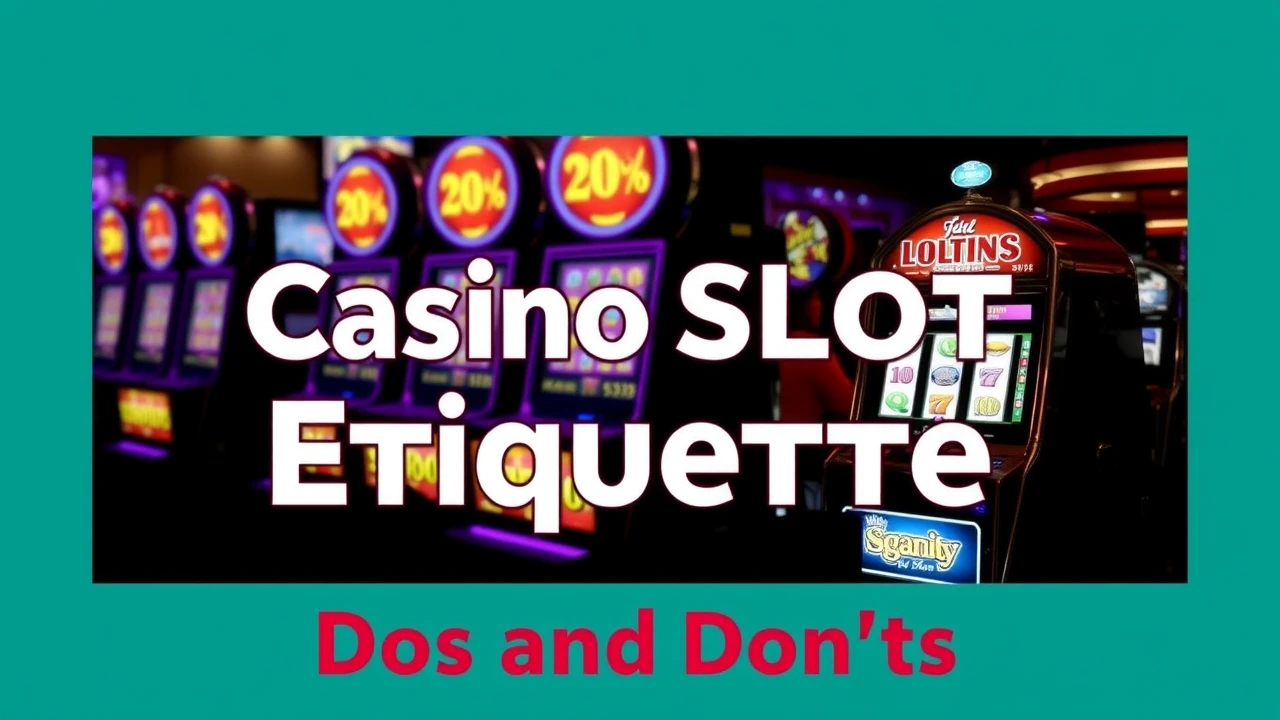 Casino Slot Etiquette: Dos and Don'ts